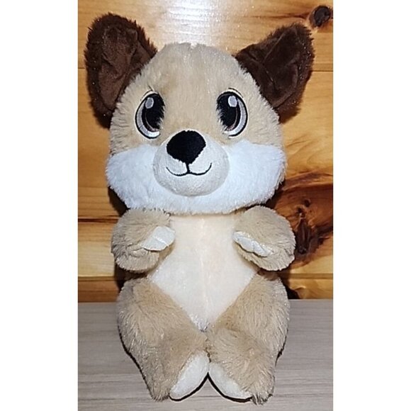 Swaddle Babies Plush Toy Dog Big Brown Eyes 9 inches Fiesta Dog Only - Picture 2 of 7